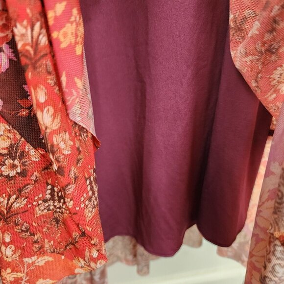 NWT Johnny Was Josephina Mesh Midi Floral Ruffle Dress Large - Picture 12 of 15